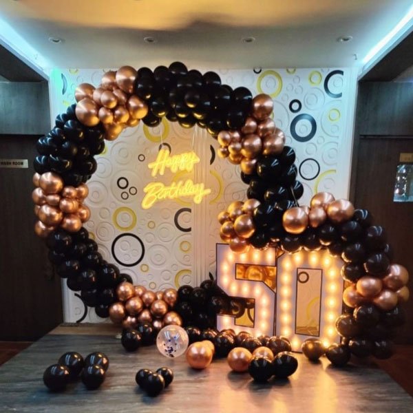 Birthday balloon decoration in Kasba, Kolkata