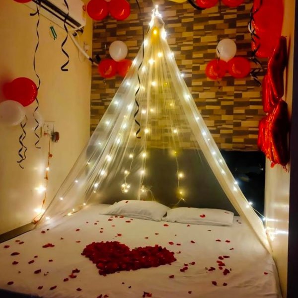 First night room decoration in Kolkata