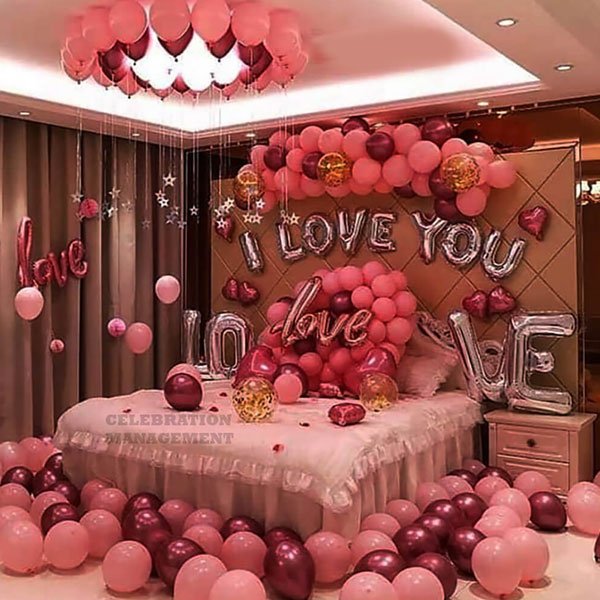 Romantic room decoration in Bhowanipore, Kolkata